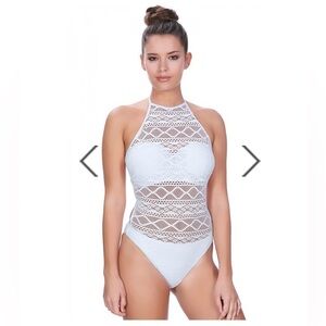 Freya “Sundance” high-neck cutout one-piece swimsuit. NWT, US 36D
